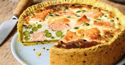 Recette quiche au saumon petits pois et fromage frais