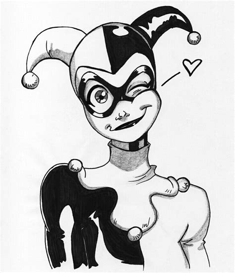 Harley Quinn Drawing For Kids