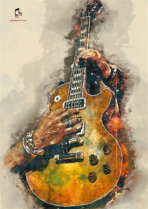 Slashs Guitar Guitar Wall Art 12x16 Hand Painted Etsy Guitar Wall