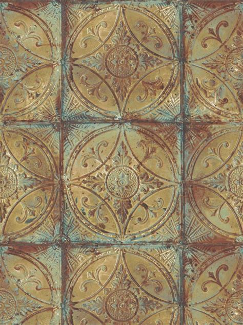 Tin Tile Wallpaper G45376 By Galerie Wallpaper