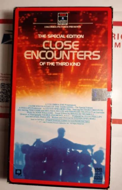 CLOSE ENCOUNTERS OF The Third Kind VHS 1985 RCA Side Flap The Special