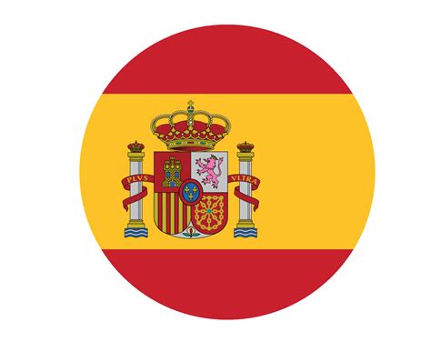 Spain Flag National Europe Emblem Icon Vector Illustration Abstract