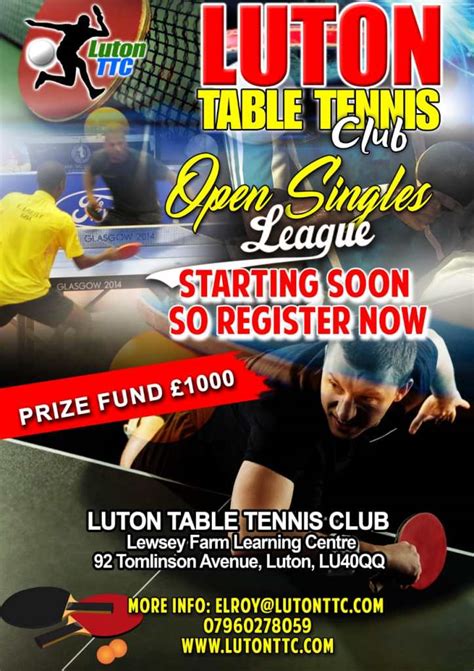 Flexi Open Singles League Luton Ttc