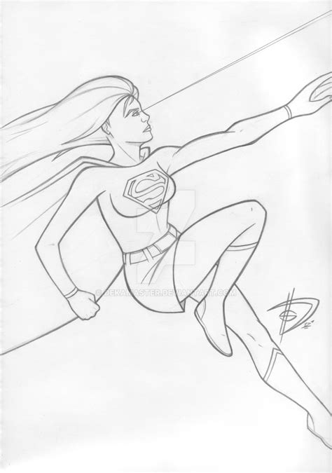 Supergirl Sketch By Dekamaster On Deviantart