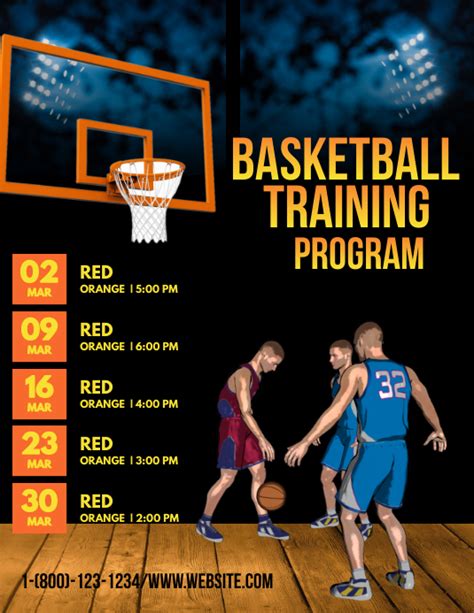 Basketball Training Program Template Postermywall
