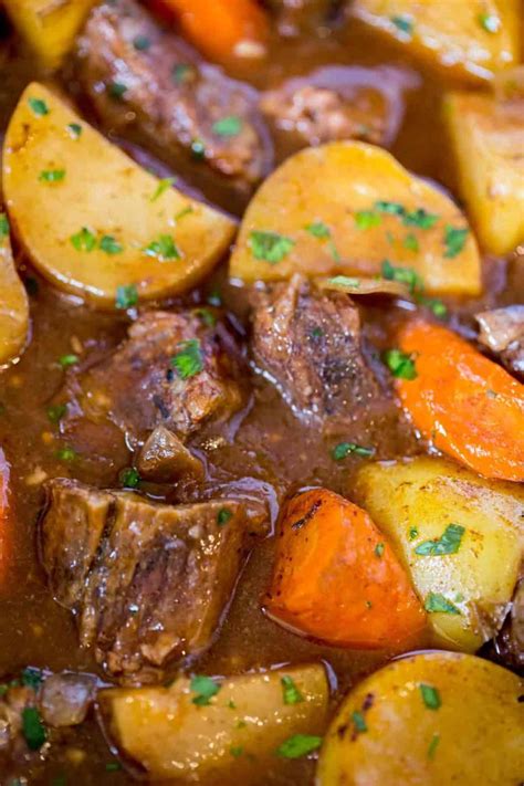 Cover top of roast with a package of dry onion soup mix, pour a can of diet coke over all and bake. Ultimate Slow Cooker Beef Stew made with chuck roast, Yukon potatoes and carrots for … | Slow ...
