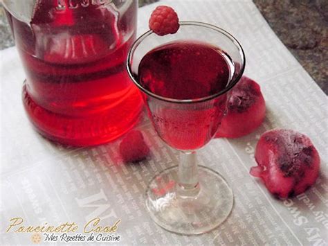 Recette LIQUEUR DE FRAMBOISES sur La cuisine de Lili