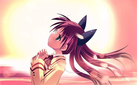 Red Haired Female Anime Character Digital Wallpaper Anime Girl Ears