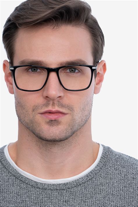envision rectangle black glasses for men eyebuydirect canada
