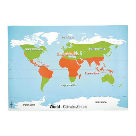 B R Wildgoose World Climate Zone Map Philip Harris