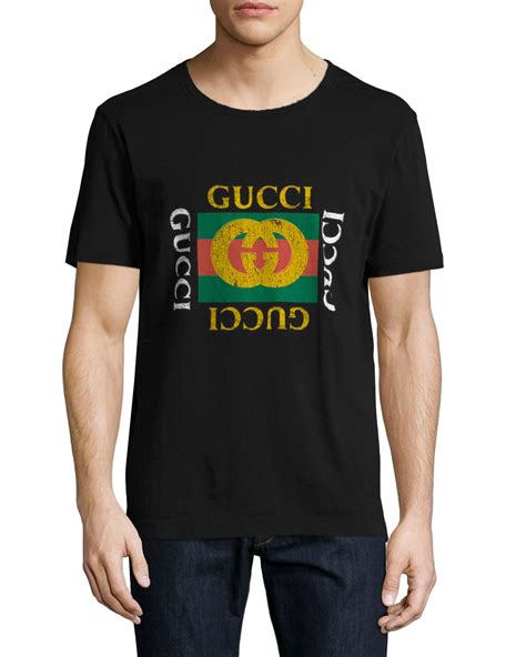 Gucci Washed T Shirt Wgg Print Black