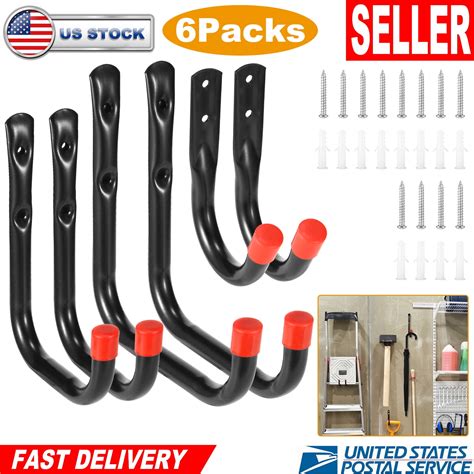 6 Packs Garage Storage Hooks 22lbs Load Bike Bicycle Hooks Heavy Duty