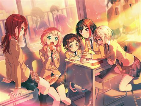 df ★4 美竹 蘭 untrained anime group of friends friend anime anime friendship girl friendship