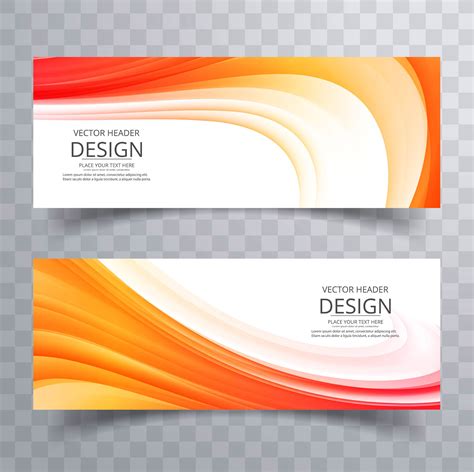 Abstract Colorful Business Wave Banners Set Design 257535 Vector Art At
