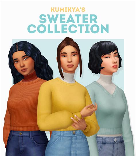 Sweater Collection Kumikya On Patreon Sims 4 Sims 4 Cc Packs Sims
