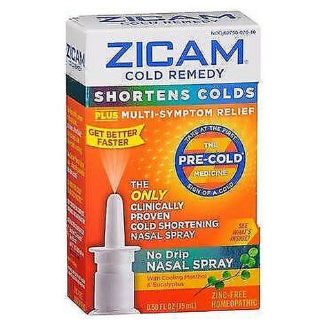 Zicam Cold Remedy Shorten Cold Multi Symptom Nasal Relief 05 Oz 3 Pack