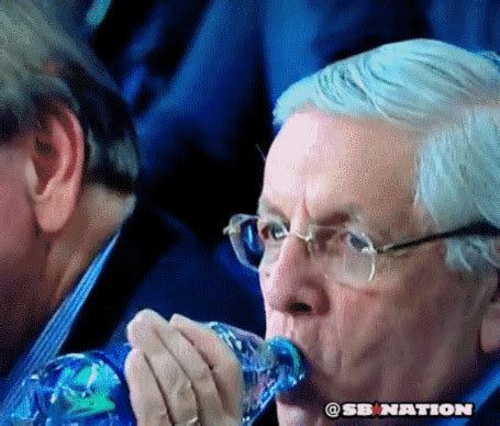 What's a humans best friend? David Stern Chokes On A Bottle Of Water (GIF) | Total Pro ...