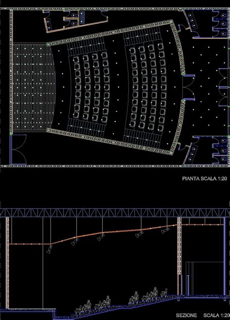 Auditorium Dwg Section For Autocad • Designs Cad