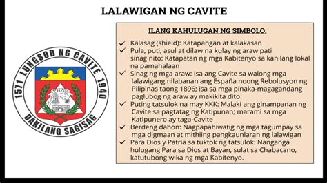 Ap Q Aralin Mga Simbolo At Sagisag Ng Lalawigan Ng Cavite At Rizal