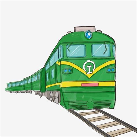 Green Train Clipart Transparent Background Creative Green Train