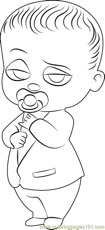 The Boss Baby In Suit Coloring Page Free The Boss Baby Coloring Pages