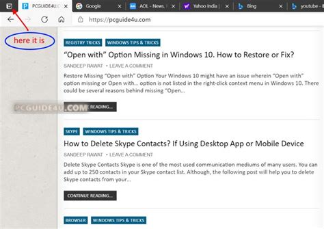 Vertical Tabs Button In Microsoft Edge Enable Or Disable Pcguide4u