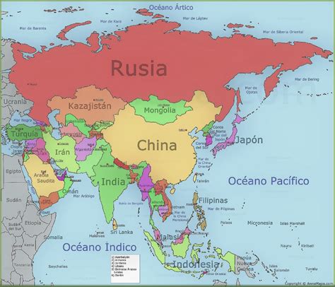 Mapa De Asia Y Africa