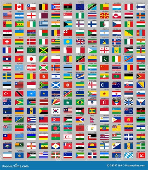 216 Bandeiras Do Mundo Ilustração Do Vetor Ilustração De Internacional 38397169