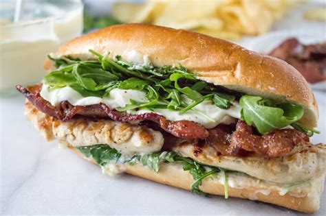 Grilled Chicken Sandwiches With Peppered Bacon And Lemon Aioli