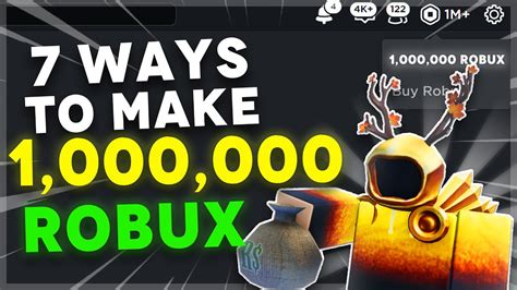 7 Ways You Can Make 1000000 Robux On Roblox Youtube