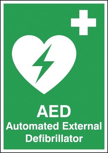 Aed Automated External Defibrillator Signs Seton