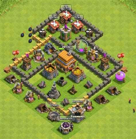 Clash Of Clans Base Th5 - Good TH5 Base by XJakeBluejayX | Clash of clans, Clan, Games