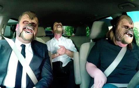 Chewbacca Mom Takes James Corden To Work Jj Abrams X Candace Payne