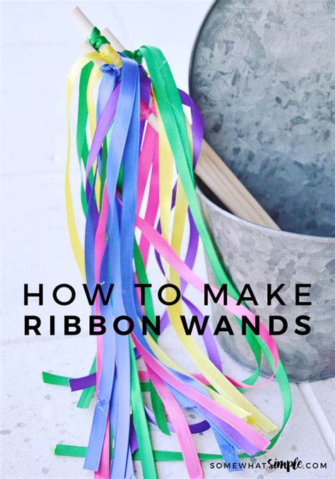 Easy 5 Minute Diy Ribbon Wands A Simple Tutorial Somewhat Simple