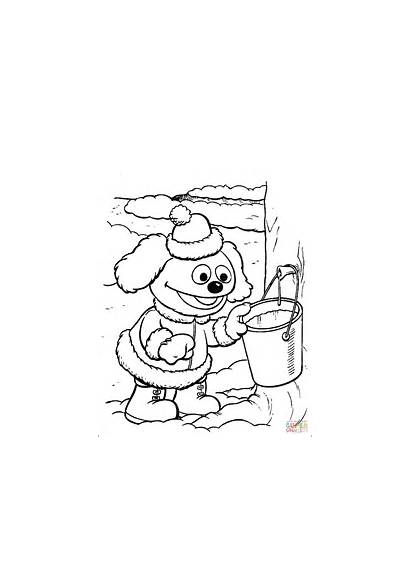 Coloring Water Pages Rowlf Collects Drawing Silhouettes