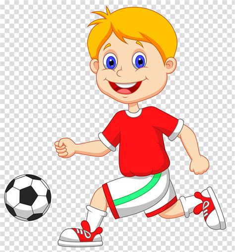 Soccer Ball Football Football Player Child Cartoon Boy Playing