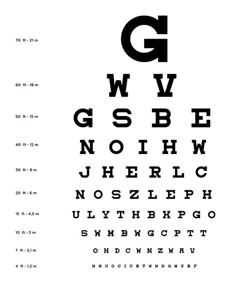 Printable Eye Chart Snellen Eye Chart Free Printable Paper File