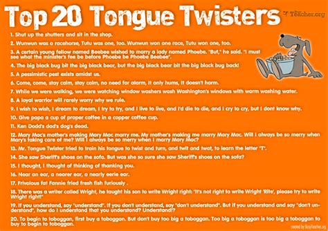 The 25 Best Tongue Twisters Ideas On Pinterest Funny