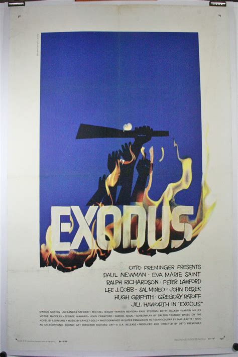 Exodus Original Saul Bass Movie Poster Original Vintage Movie Posters