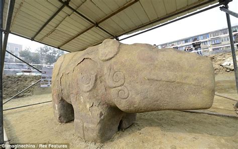 Archaeologists Baffled By Eight Ton 2000 Year Old Panda Statue
