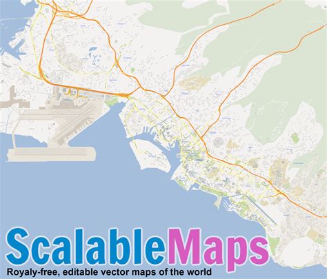 Scalablemaps Vector Map Of Honolulu Gmap City Map Theme