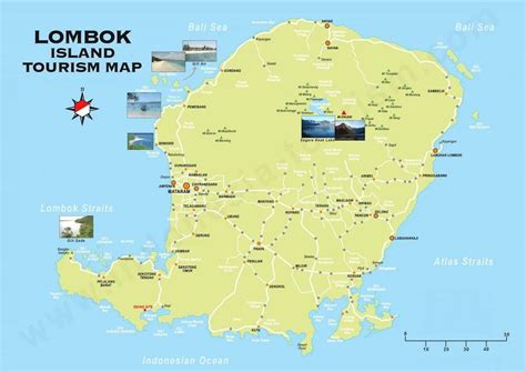 Mapa de Lombok mapa turístico de Lombok y lugares útiles Viajar en Bali