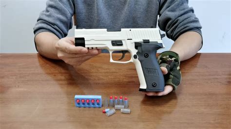 Sig Sauer P226 Soft Bullet Toy Gun Unboxing 2022 Shell Ejection