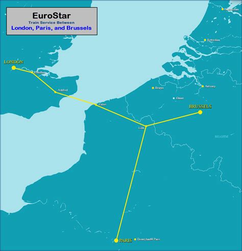 Eurostar Train Map