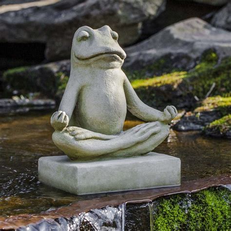 We have frog statues, frog wind chimes, frog rain gauges, frog motion detectors, frog figurines, frog thermometers, and much more. Mini Zen Frog Statue | Frog statues, Stone garden statues ...