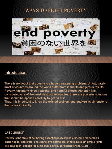 ways to fight poverty pdf poverty poverty and homelessness