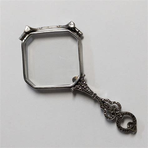935 Sterling Silver And Marcasite Vintage Lorgnette