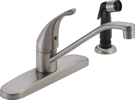 Peerless Single Handle Kitchen Sink Faucet With Side Sprayer Stainless