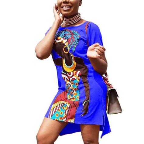 African Print Casual Dress For Women African Short Gown Etsy