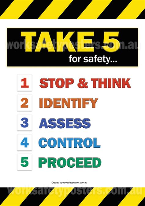 Take 5 Safety Poster Safety Posters Australia Vrogue